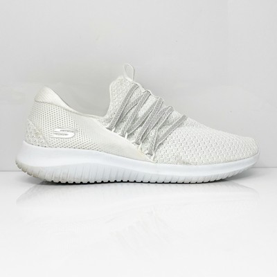 

Skechers Womens Ultra Flex Bright 12849TX Белая повседневная обувь Кроссовки Размер 9.5, Белый, Ultra Flex Bright