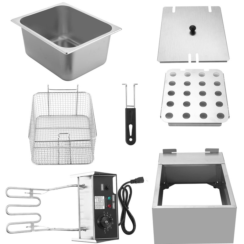 With Stainless Steel Basket And Lid Temp Control