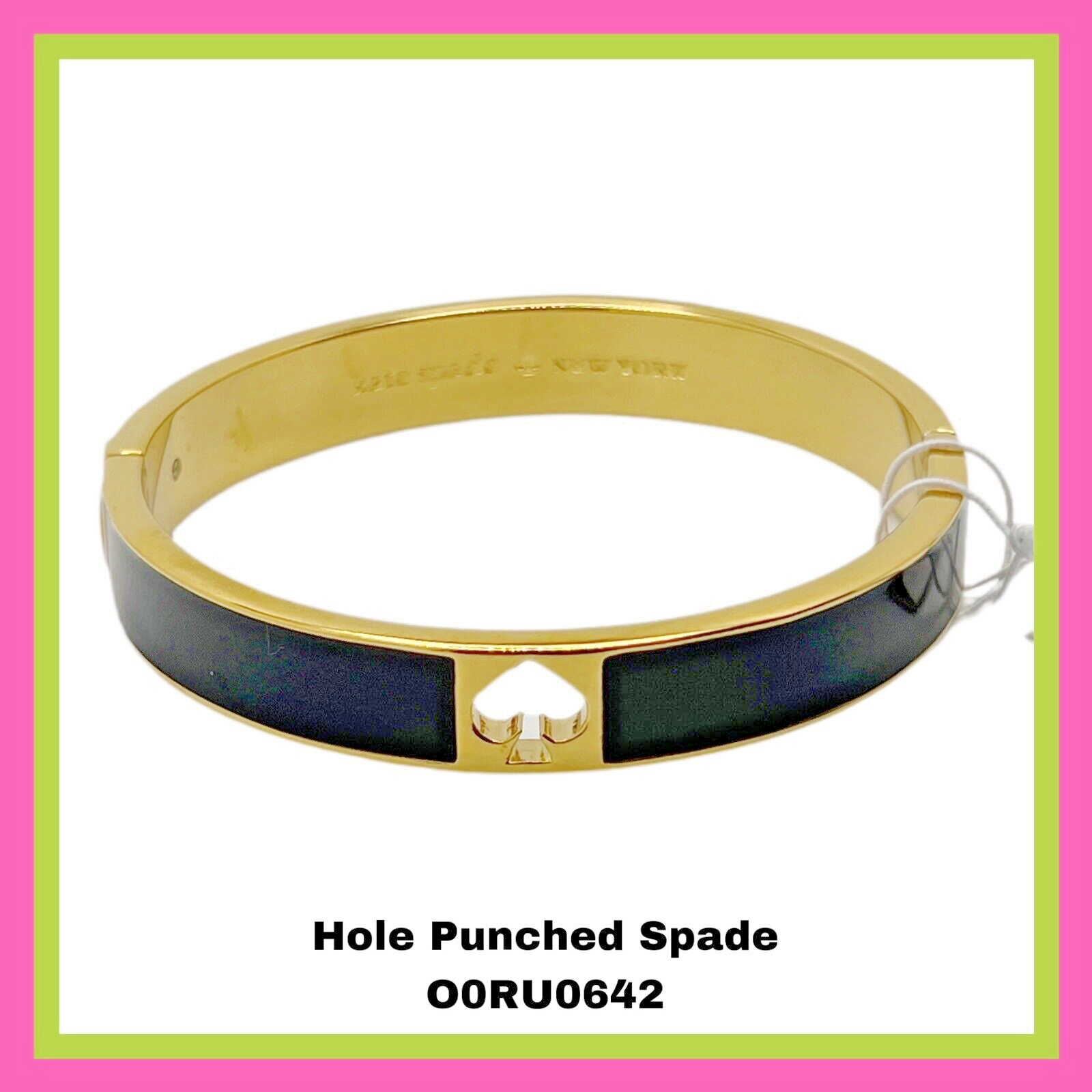 【kate spade】素敵！HOLE PUNCH スペード バングル！ KATE SPADE New York Hole Punch Spade Hinge Bangle Blush