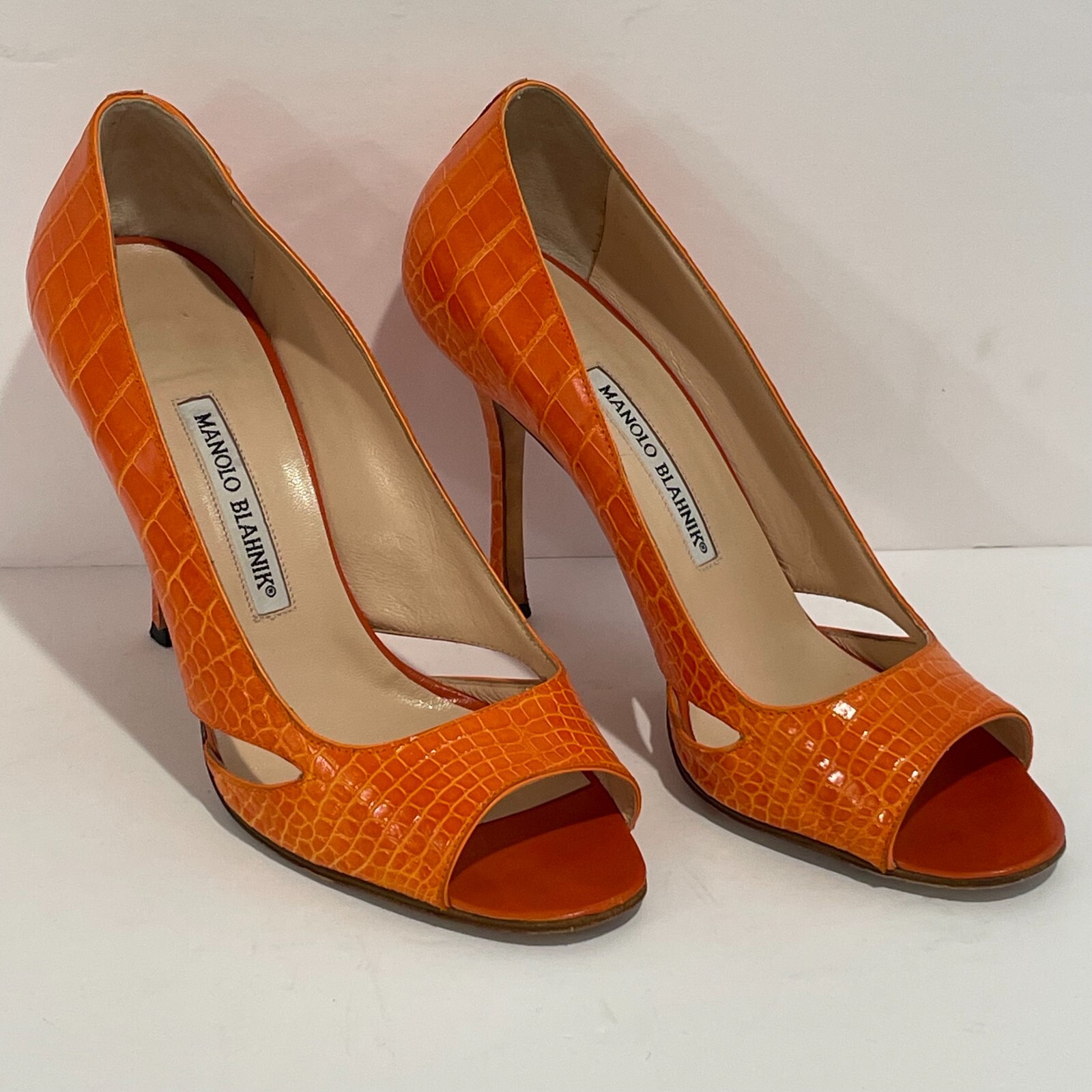 Manolo Blahnik ストライプハイヒール Manolo Blahnik ストライプハイヒール