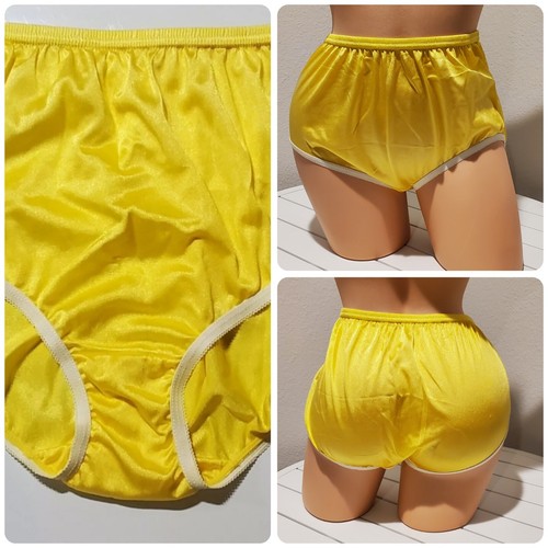 Teri Lingerie Double Nylon Gusset Shiny Panty 7/L Sunny Day YELLOW Brief 331