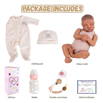 Aori Reborn Baby Dolls 18" Biracial Realistic Newborn Dolls Christmas Birthda...