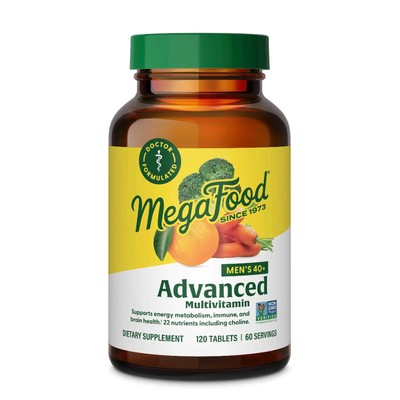 MegaFood Mens 40+ Продвинутый мультивитаминный комплекс в 120 таблетках