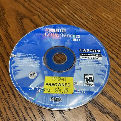 Resident Evil CODE: Veronica (Dreamcast, 2000) **DISC 1 ONLY**