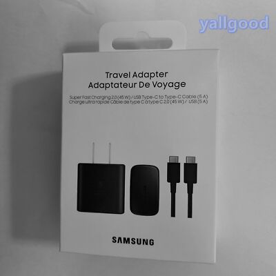 Genuine Super Fast Wall Charger 45W For Samsung Galaxy S24 Ultra S23 S22 S21