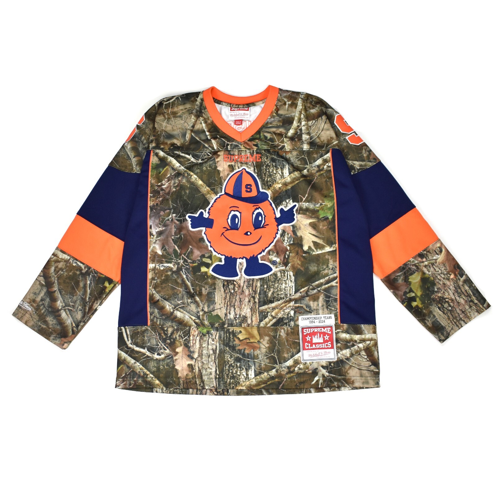 NWT Supreme Mitchell & Ness NCAA Syracuse Camo Hockey Jersey