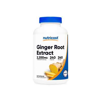 NUTRICOST Ginger Root Extract 2,200 MG  240 Capsules - EXP 10/2026