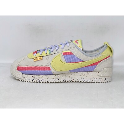 Nike Cortez x Union LA 'Lemon Frost' White Sneakers, Size 4.5 / 6W DR1413-100