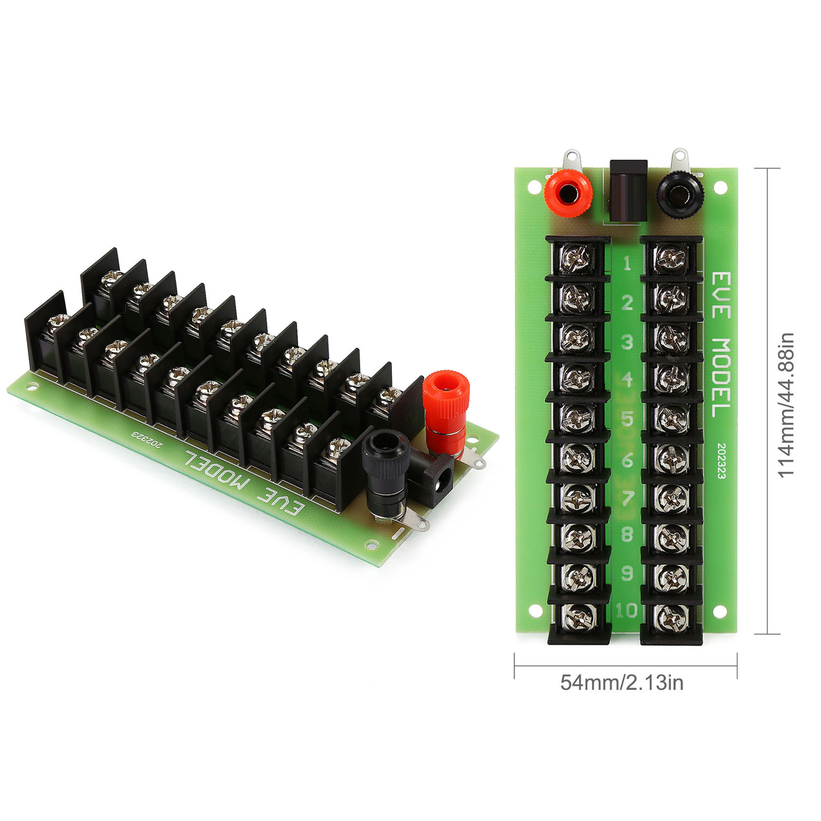 1X Power Distribution Board 3 Inputs 2 x 10 Outputs for DC AC Voltage PCB005