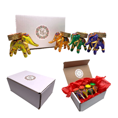 Elephant Tealight Candle Holders, Diwali Decorations, Boho Decor, Tea Lights Hol