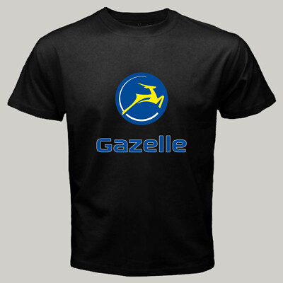 new world famous bicycle logo Cycling Black T Shirt Gazelle Road bike