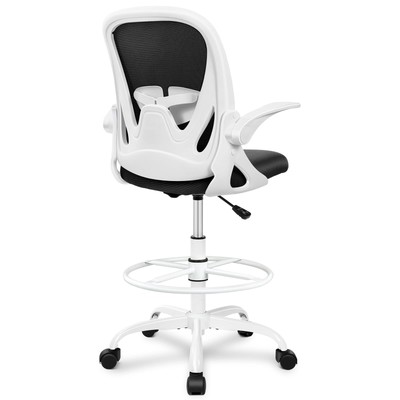Drafting Chair Tall Office Chair with Flip-up Armrests Executive Ergonomic Co...