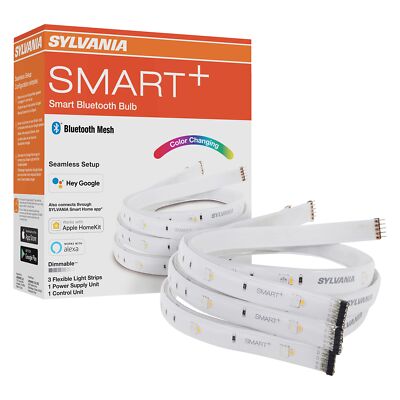 Sylvania Smart (3) 2ft Bluetooth Mesh Indoor LED Flex Light Strip Starter Kit