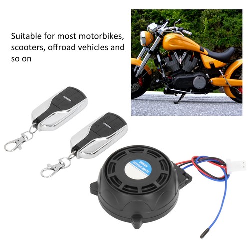 Motorcycle Security Alarm System Anti Theft 2 Remote Control Waterproof