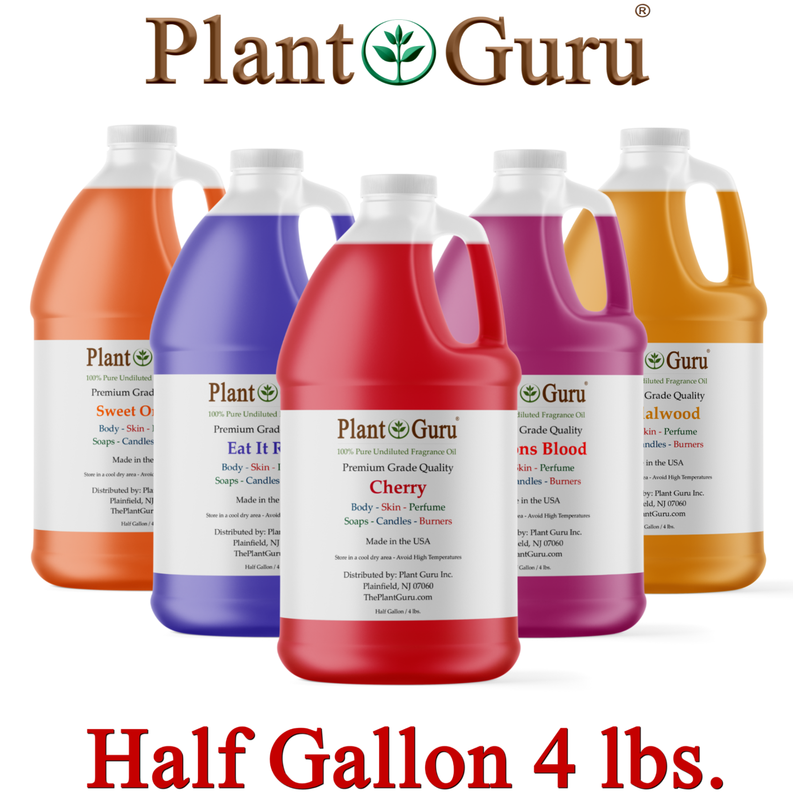 Fragrance Oil Half Gallon 4 lbs. BULK WHOLESALE Candle Soap Making Burner Warmer