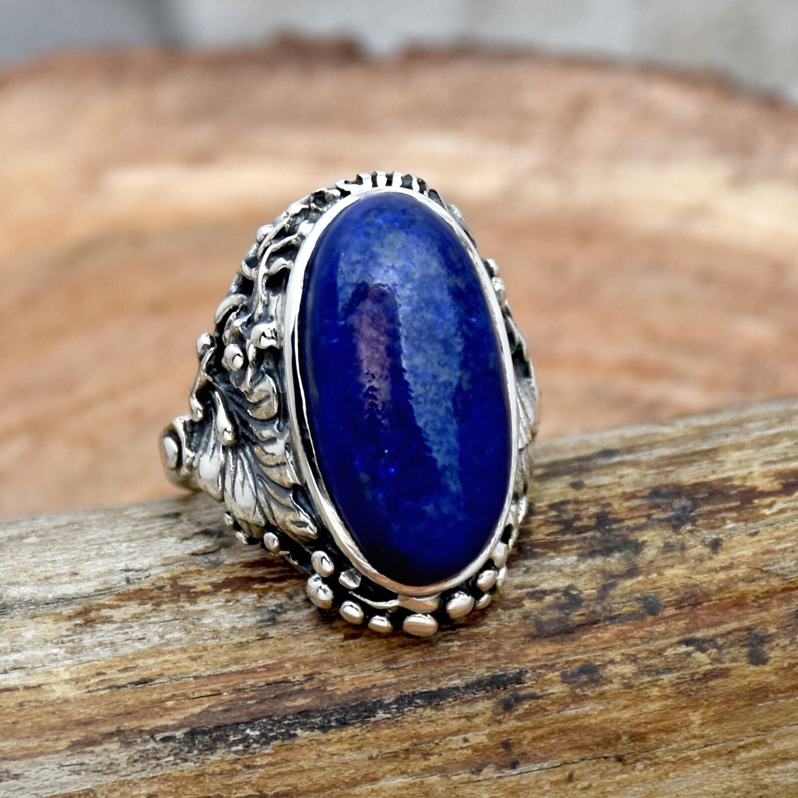Lapis Lazuli Ring, Men's Ring, 925 Sterling Silver Ring Lapis Lazuli Ring, Men's Ring, 925 Sterling Silver Ring