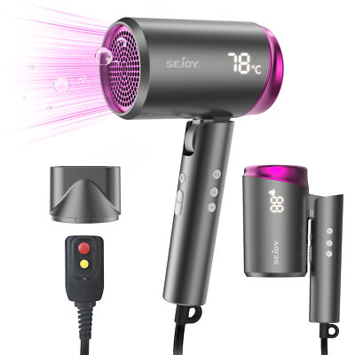 SEJOY Professional Ionic Hair Dryer Blow Dryer 1800W Negative Ions Fast Drying