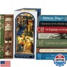 3D Wooden Book Stand Puzzle,DIY Book Nook Kits,Dollhouse Wood Bookends Book Nook Model Building Kit with LED to Build-Creativity Gift for Christmas(Aegean Sea)