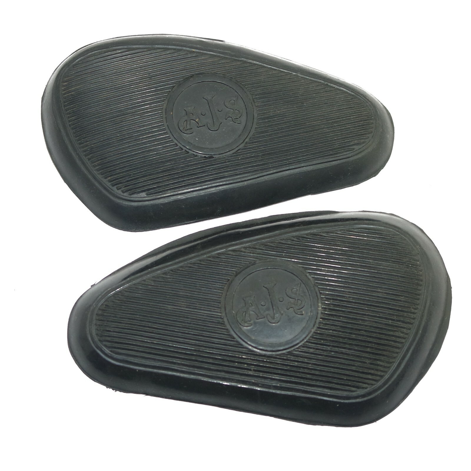 Petrol Gas Fuel Tank Knee Pad Grip Protector Set Black For AJS Motorcycle 