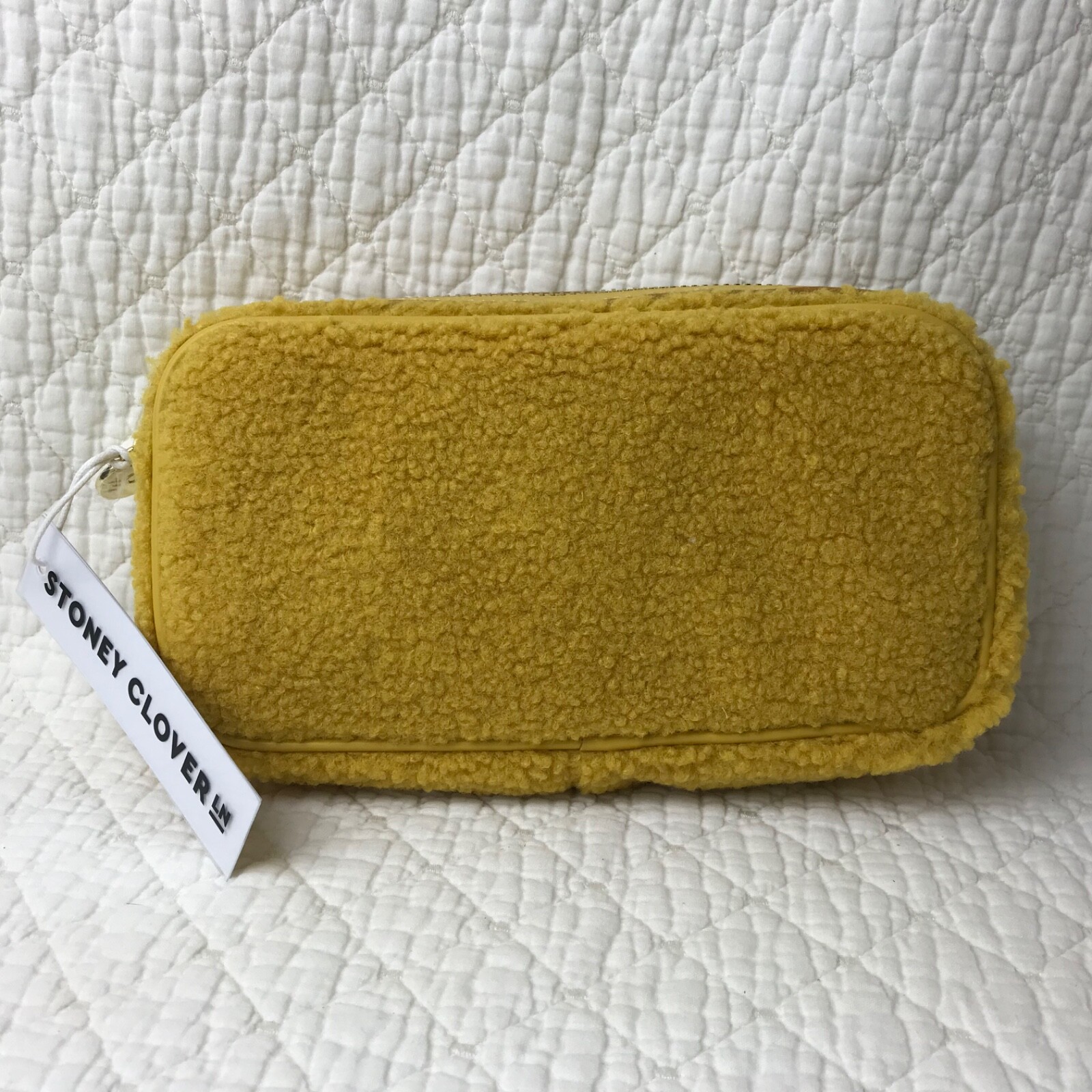Stoney Clover Lane Small Cozy Sherpa Pouch Mustard Women