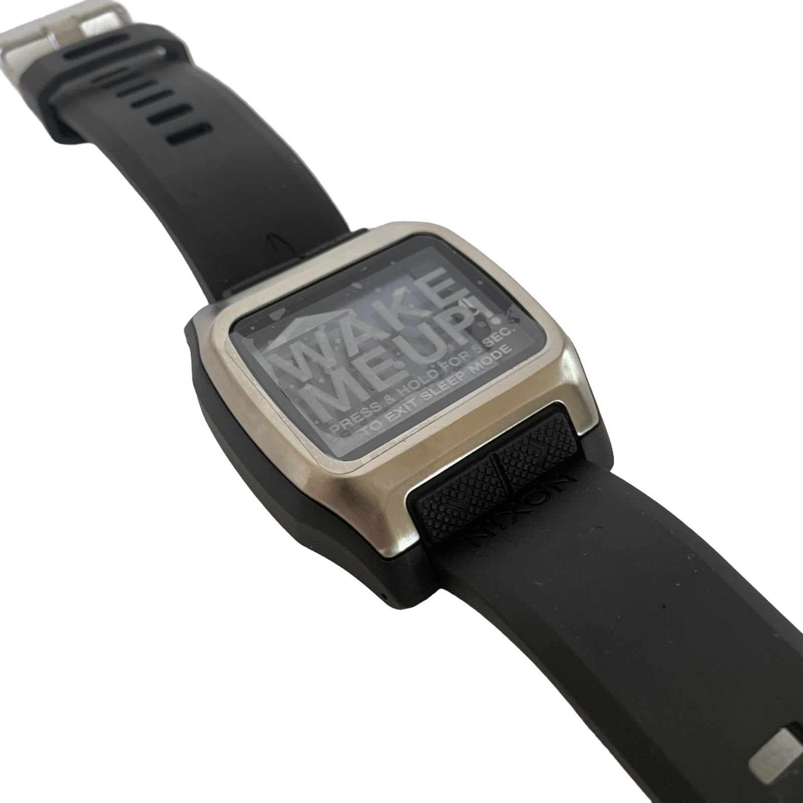Pre-owned Nixon High Tide Men's Digital Surfing Watch Quartz Silver Resin Silicone Band