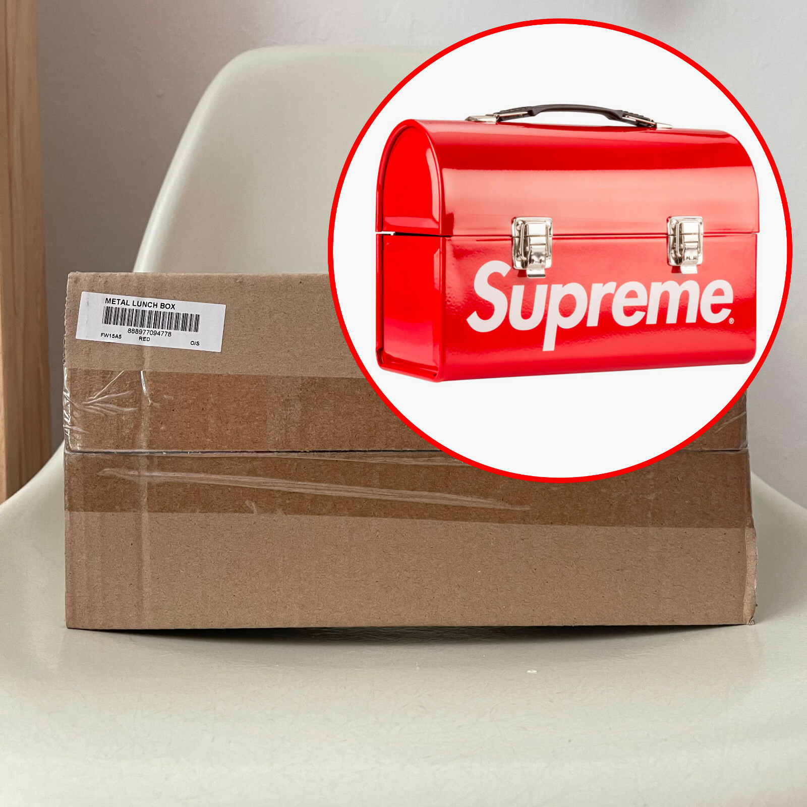 Box Supreme Lunch Red | Metal eBay FW15 - SS15 'Metal Utility