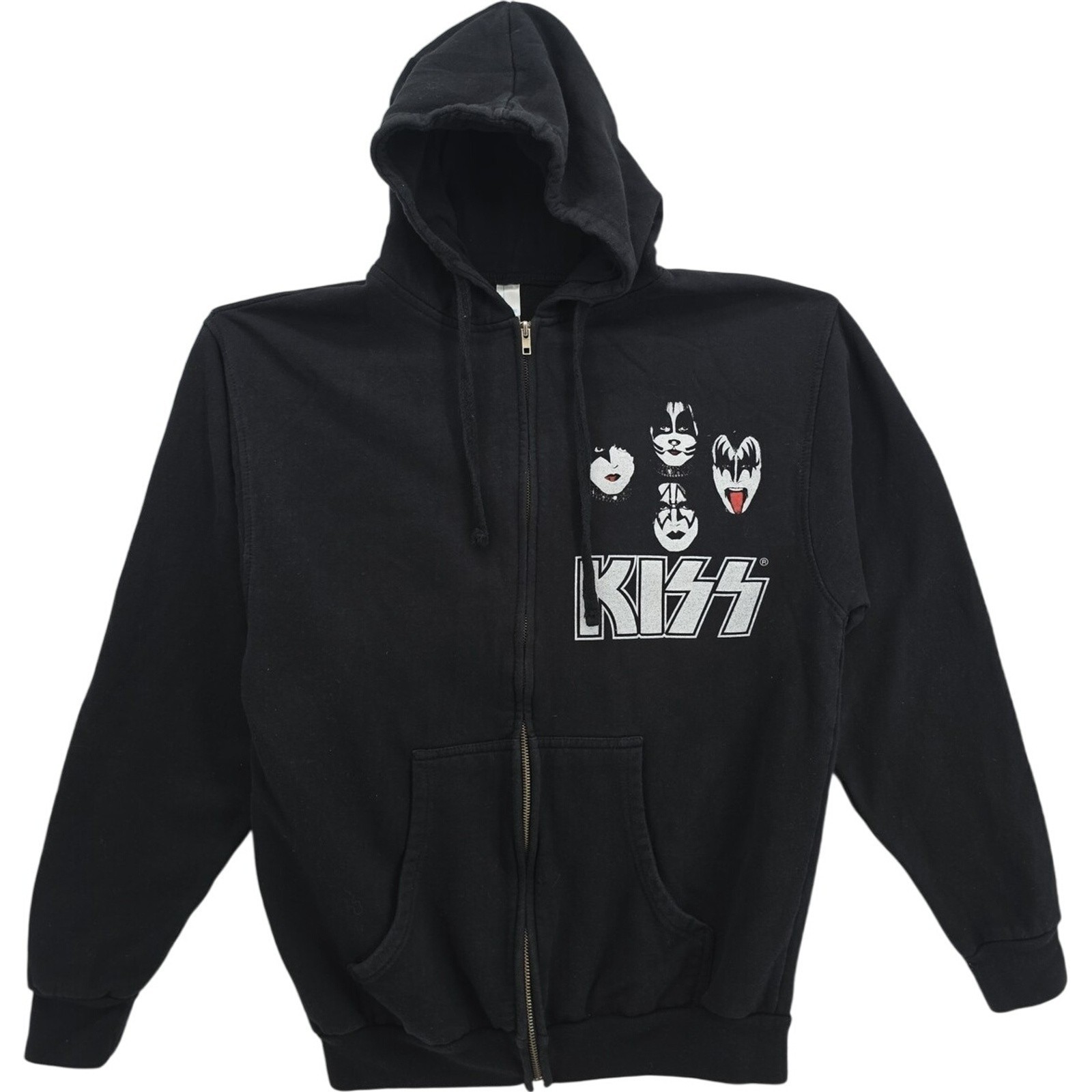 KISS Alive 35 Full Zip Black Hoodie Sweatshirt Medium