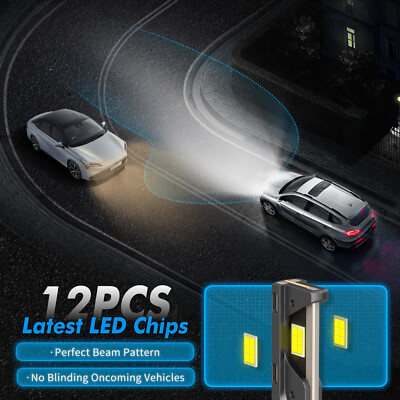 BEVINSEE D5S LED Headlight Bulbs High/Low Beam 6000K Bright 8000lm HID Replace