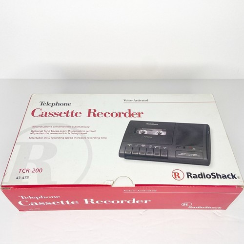 Radio Shack Voice Activated Telephone Cassette Recorder  TCR 200 New