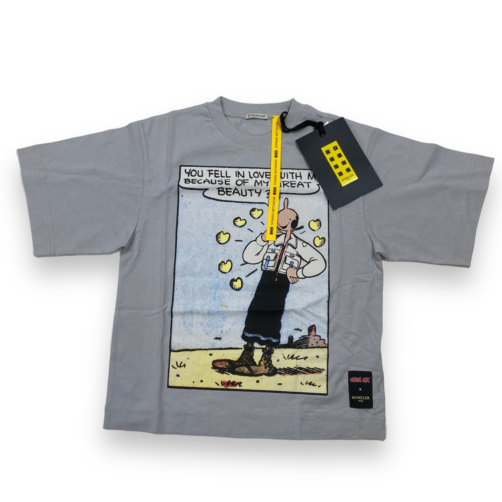 MONCLER x GENIUS 1952 OLIVE OYL POPEYE - SS T SHIRT - PALE