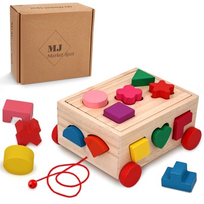 Montessori Wooden Educational Toy - Girls Boys Kids - Color and Shapes - Sort...
