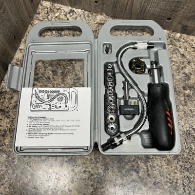 DuraPRO Snake Driver Ratcheting Screwdriver Flexible Shaft 1997 Complete