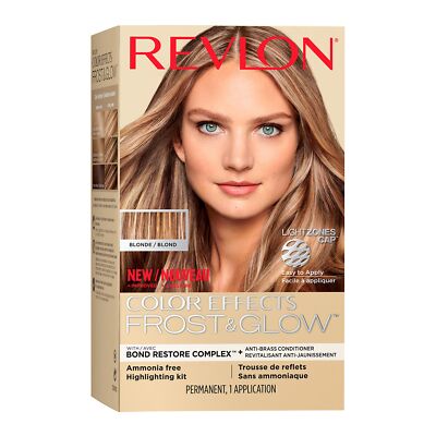 Revlon Color Effects Frost and Glow Ammonia Free Permanent Hair Color, 20 Blonde