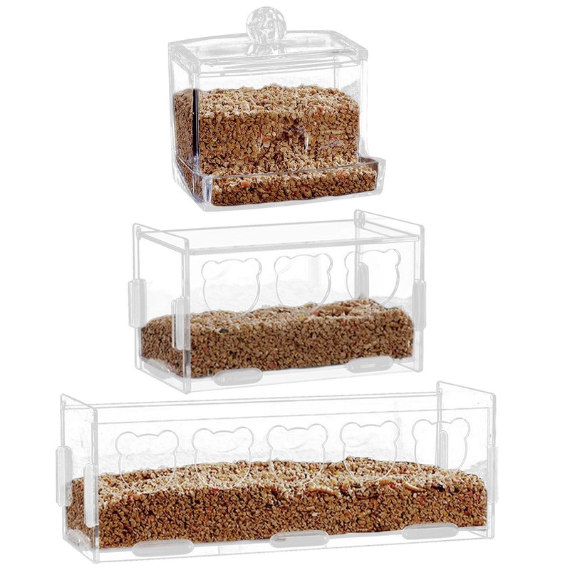 Cage Clear Acrylic Feeder For Small To Large Birds