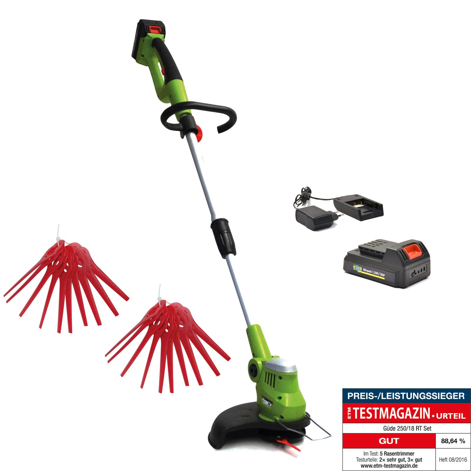Güde RASENTRIMMER 250/18 RT SET - 95781 wechselbarer
