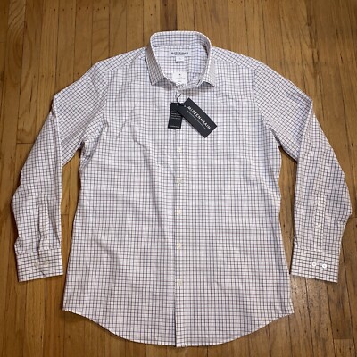 Mizzen + Main Shirt XL Leeward Collection Trim Fit Button Up White Check