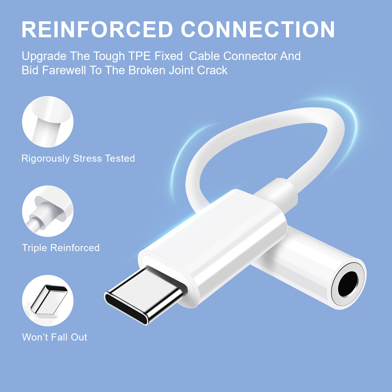 For Samsung Galaxy A14 A23 A54 5G USB-C to 3.5mm Aux Jack Adapter Earphone Cable