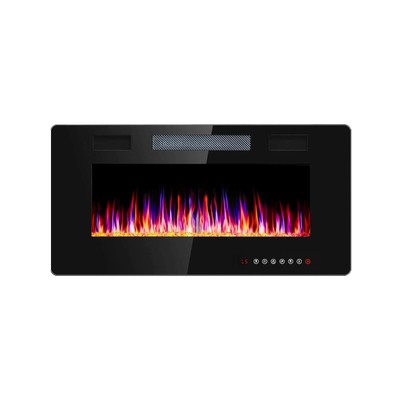 Insert Wall Mounted 50'' Fireplace Heater Touch Screen 1500w
