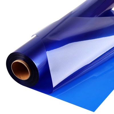 Blue Cellophane Wrap Roll | Unfolded 34in Wide X 100ft Long 