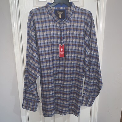 NWT Luciano Visconti Sports Edition Long Sleeve Button Up Shirt Multi- Colored
