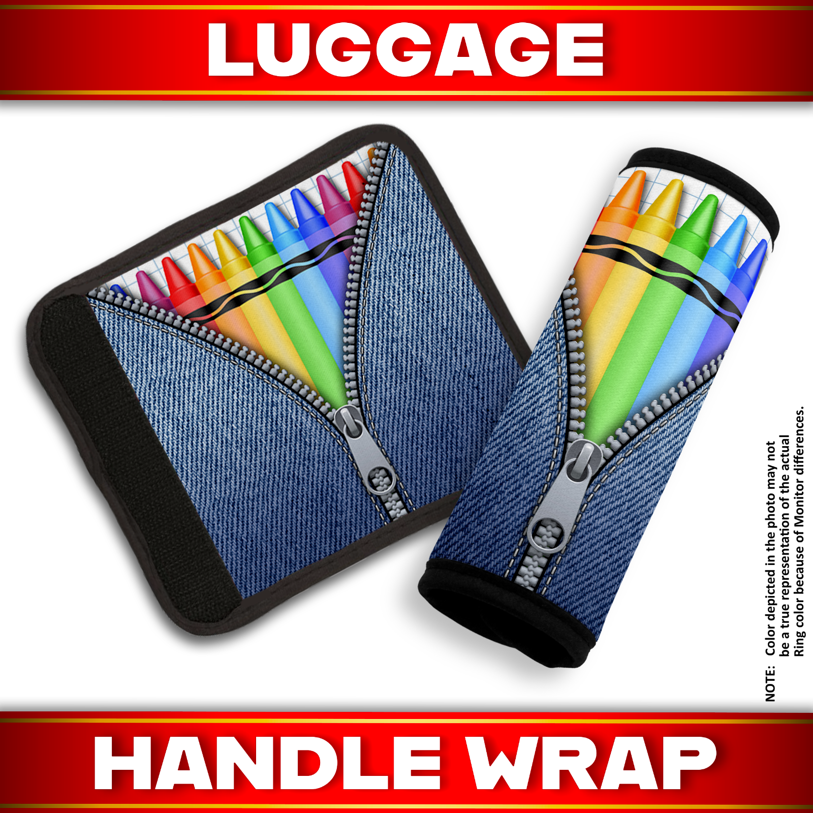 Design-3 Neoprene Luggage Handle Wrap ( Pack Of 4)