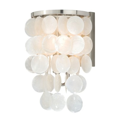 Vaxcel Lighting W0151 Capiz Shell Elsa 1-Light Vanity Light