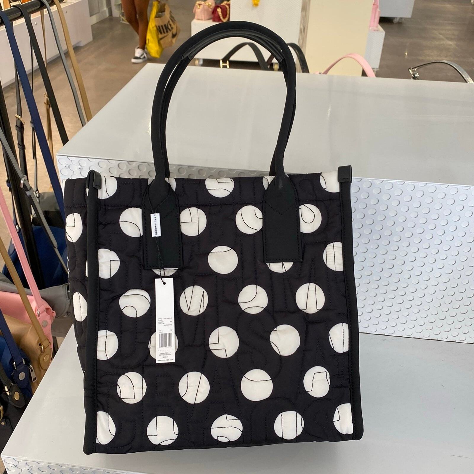 Marc Jacobs Large Polka dot Tote Black White | eBay