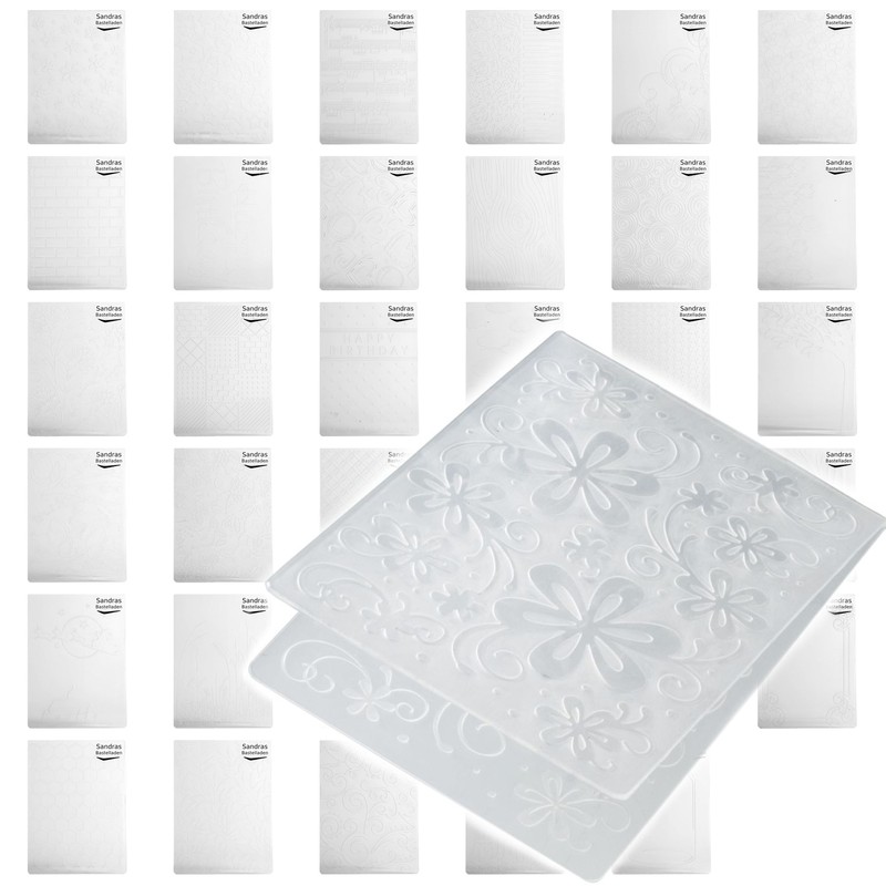 Sandras Embossing-PräGefolder/ -Schablone 10,8x15cm