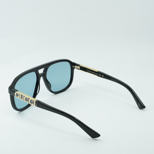 Pre-owned Gucci Gg1188s 004 Black/blue 58-17-140 Sunglasses Authentic
