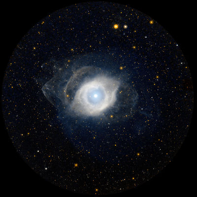 Helix Nebula white dwarf NGC 7293 Hubble JPL NASA space telescope photo PIA15658