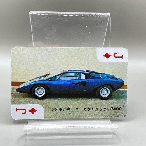 Lamborghini Countach LP400 Blue Playing Card Trump Supercar