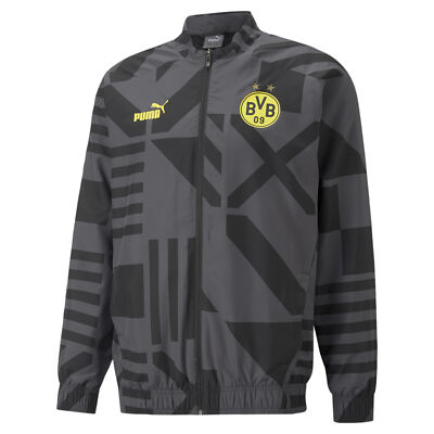 

Мужская предматчевая куртка PUMA Borussia Dortmund Soccer, Black - black/asphalt, Football