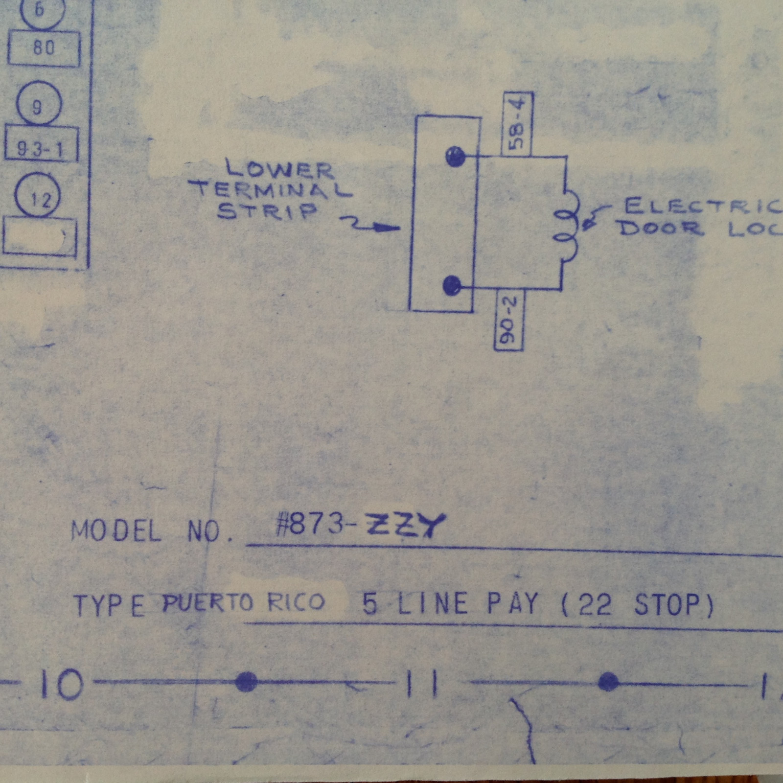 BALLY 873 Electro-Mechanical 5 LINE PAY Slot Machine SCHEMATICS + WIRING DIAGRAM