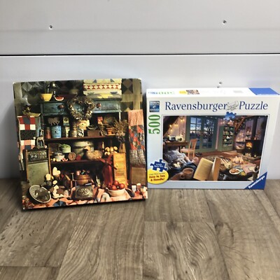 Ravensburger Cozy Retreat 500 Piece Springbrook Out Of Attic Large Pieces Lot D3